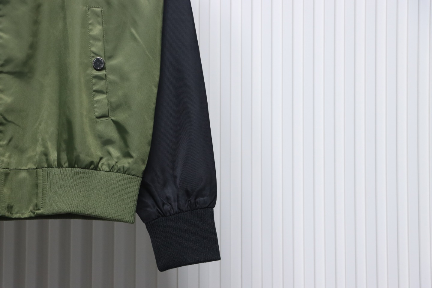 MLB Spliced ​​3D Large Logo Embroidery Baseball Jacket Green