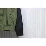 MLB Spliced ​​3D Large Logo Embroidery Baseball Jacket Green