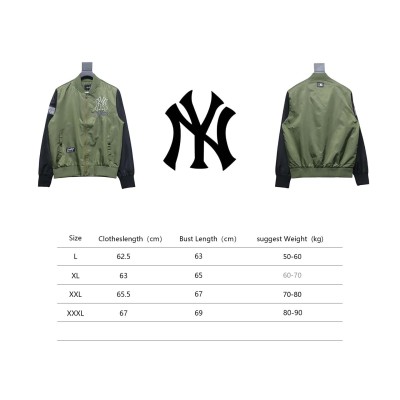 MLB Spliced ​​3D Large Logo Embroidery Baseball Jacket Green 02