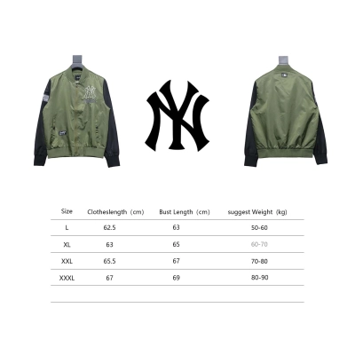 MLB Spliced ​​3D Large Logo Embroidery Baseball Jacket Green 02