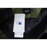 MLB Spliced ​​3D Large Logo Embroidery Baseball Jacket Green