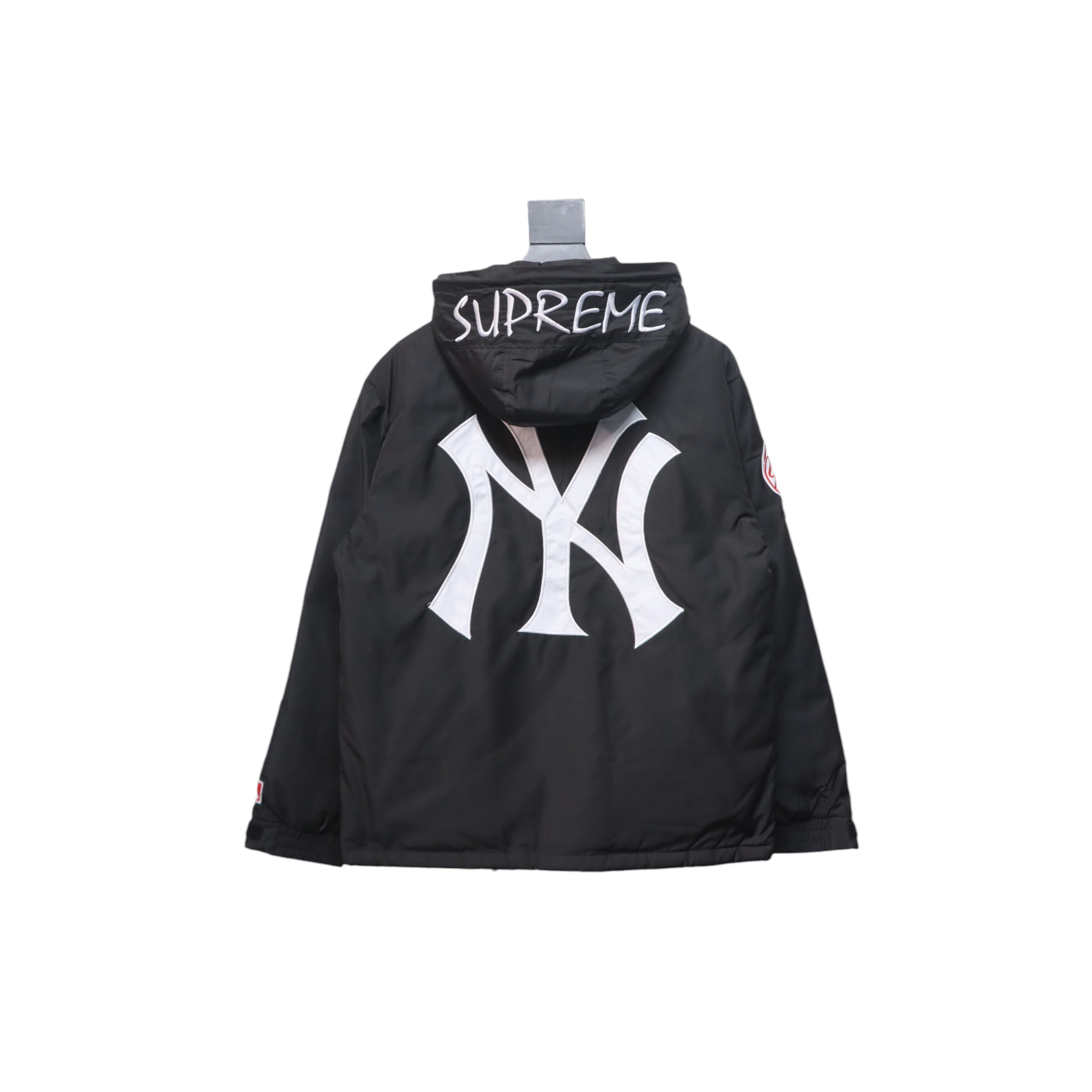 MLB x Supreme 24FW Co-Branded Hooded Zip-Up Jacket Black