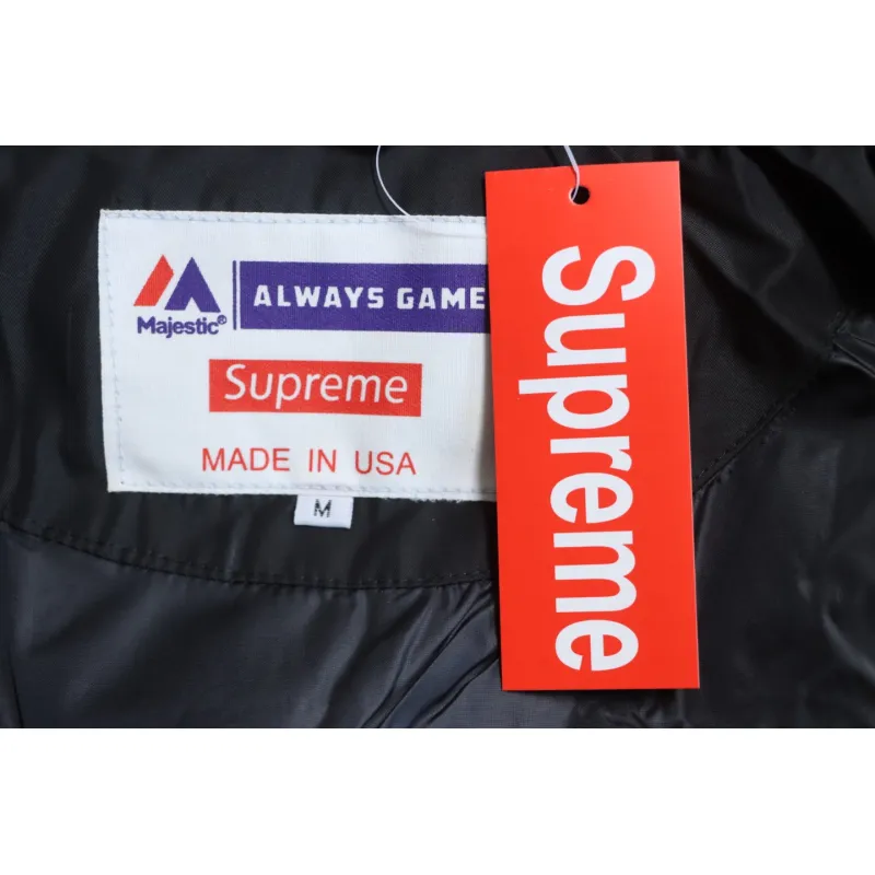 MLB x Supreme 24FW Co-Branded Hooded Zip-Up Jacket Black