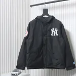 MLB x Supreme 24FW Co-Branded Hooded Zip-Up Jacket Black
