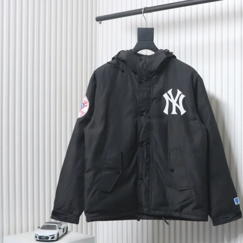 MLB x Supreme 24FW Co-Branded Hooded Zip-Up Jacket Black