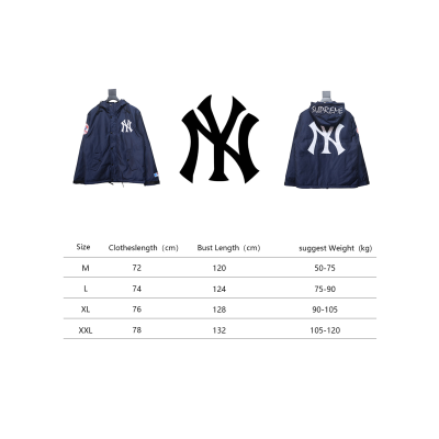MLB x Supreme 24FW Co-Branded Hooded Zip-Up Jacket Blue 02