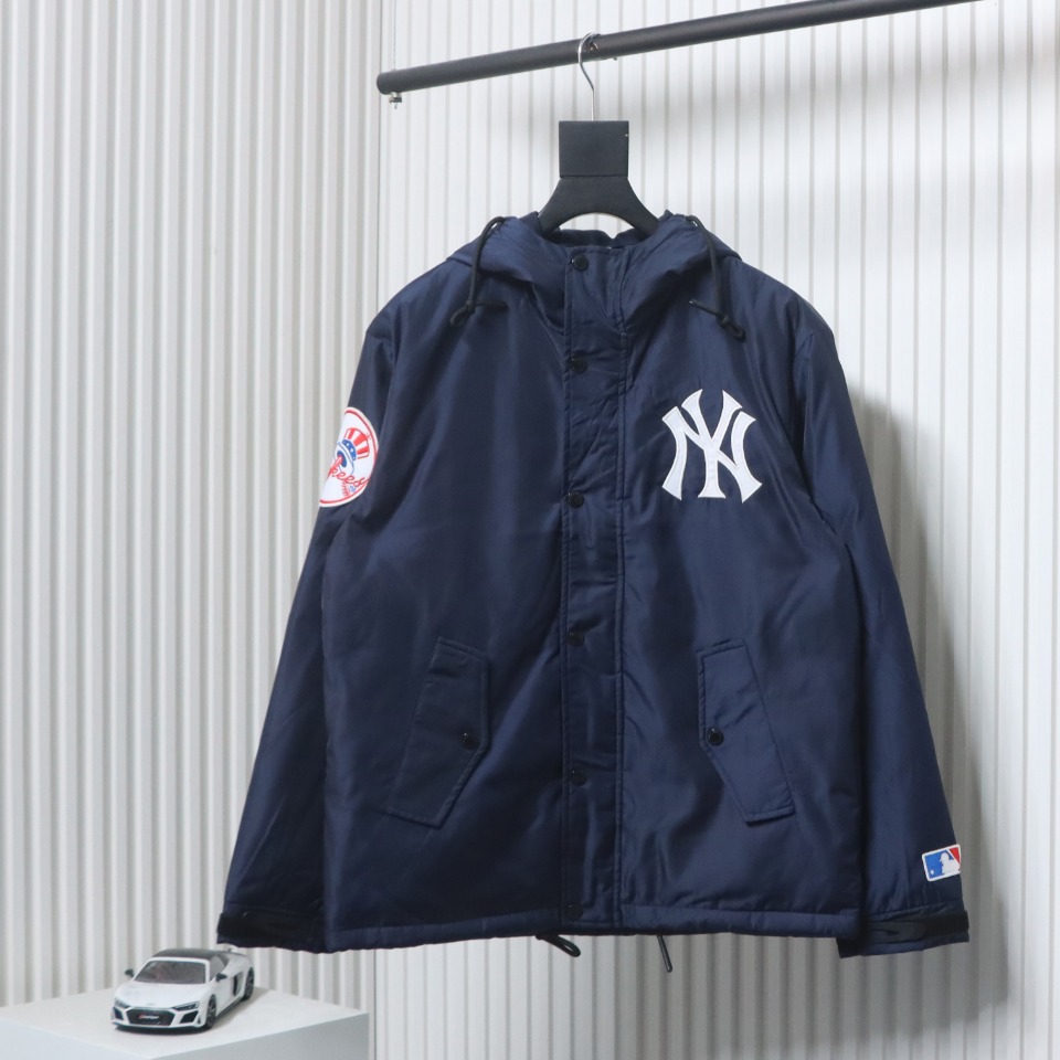 MLB x Supreme 24FW Co-Branded Hooded Zip-Up Jacket Blue