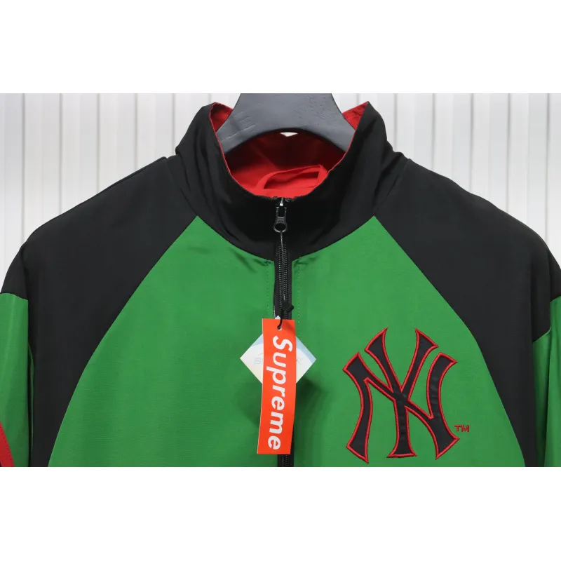 MLB x Supreme Color-Block Jacket Green