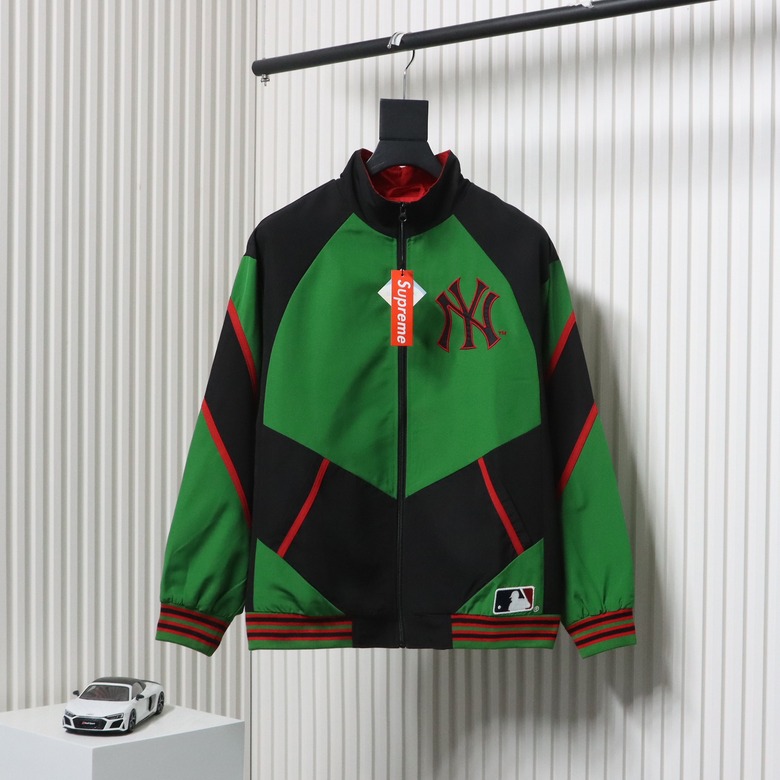 MLB x Supreme Color-Block Jacket Green