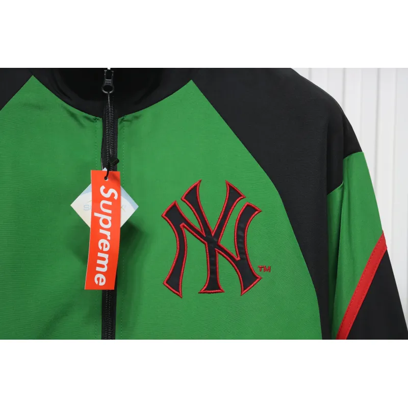 MLB x Supreme Color-Block Jacket Green