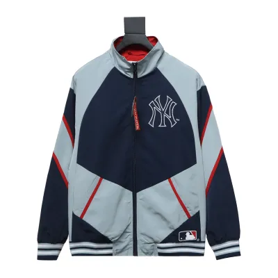 MLB x Supreme Color-Block Jacket Blue 01
