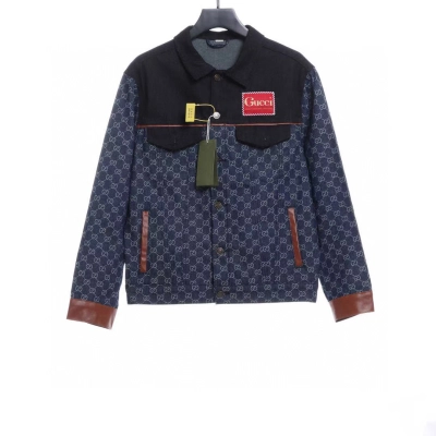 (Sale) Gucci Classic All-Over Logo Denim Jacket 01
