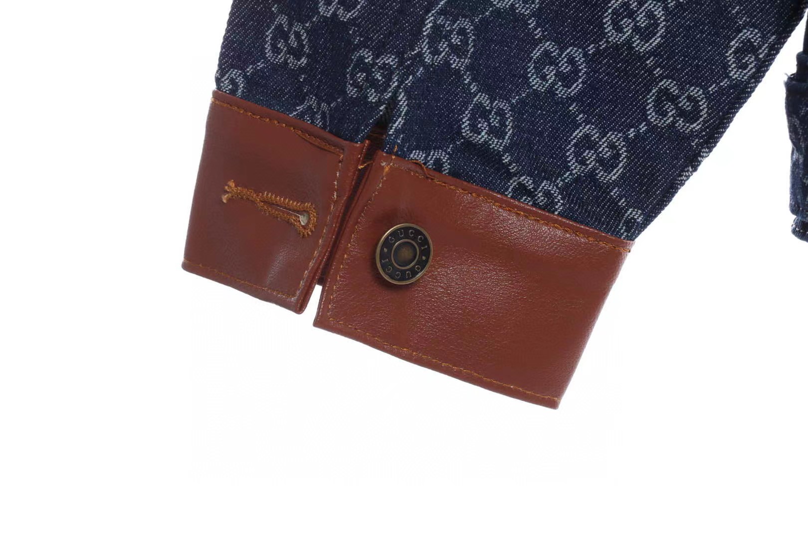 (Sale) Gucci Classic All-Over Logo Denim Jacket