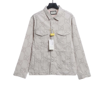 (Sale) Gucci Double G Pattern Denim Jacket 01