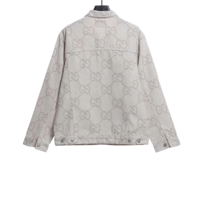(Sale) Gucci Double G Pattern Denim Jacket 02