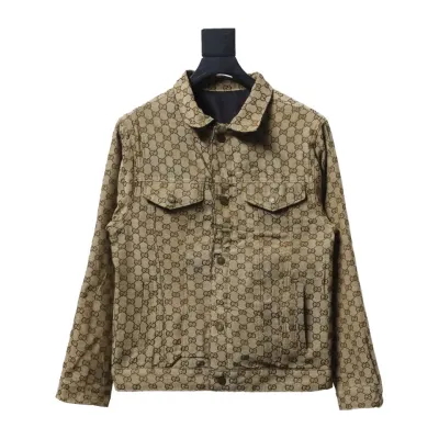 Gucci 22FW GG Printed Double-Faced Denim Jacket 01