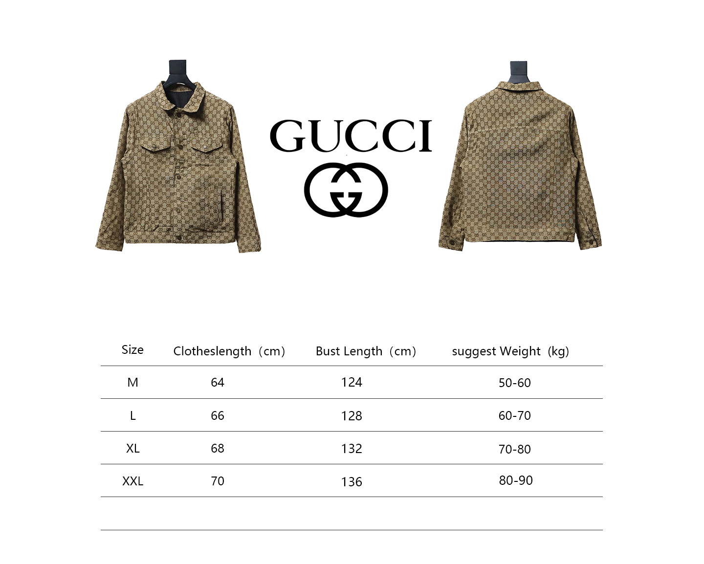 Gucci 22FW GG Printed Double-Faced Denim Jacket