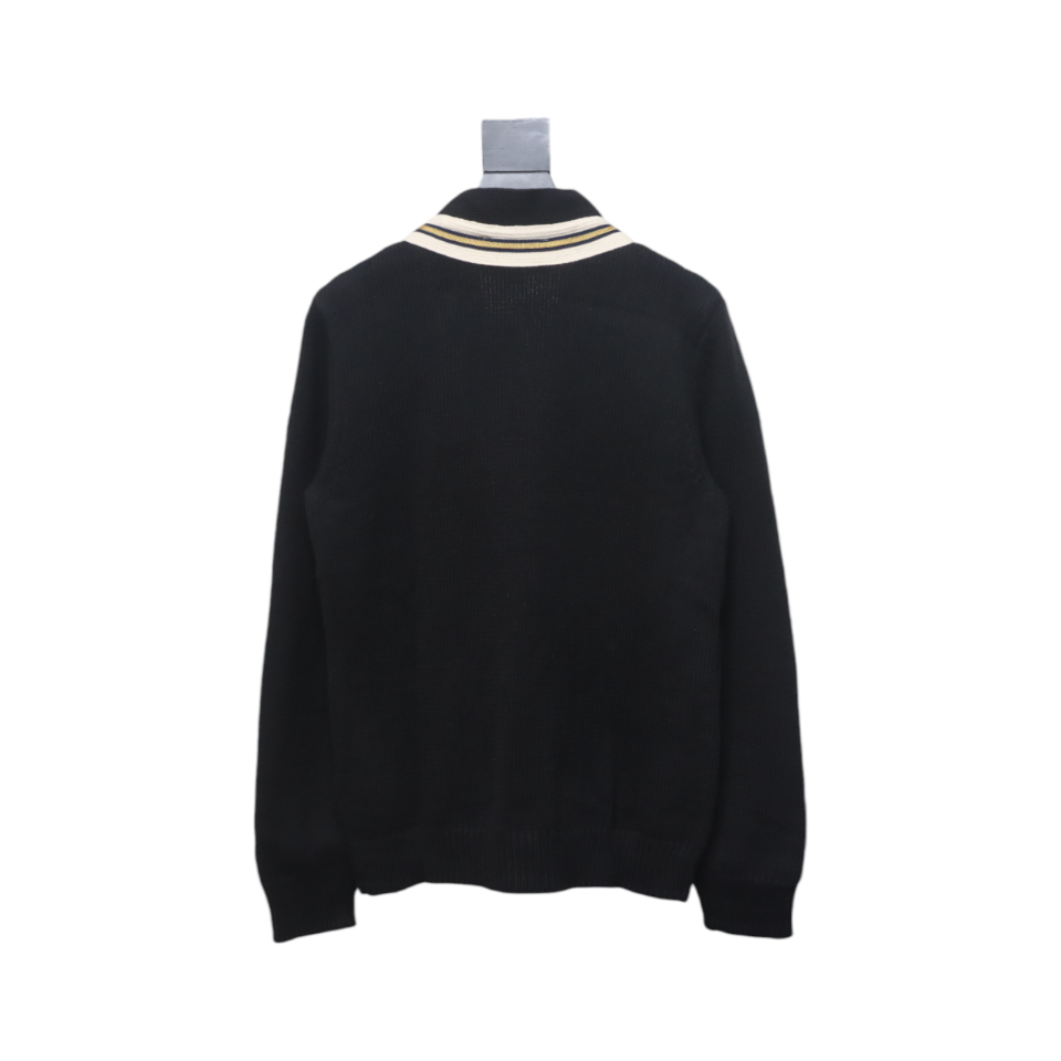 Gucci 22ss Bee Knit Cardigan Jacket Black
