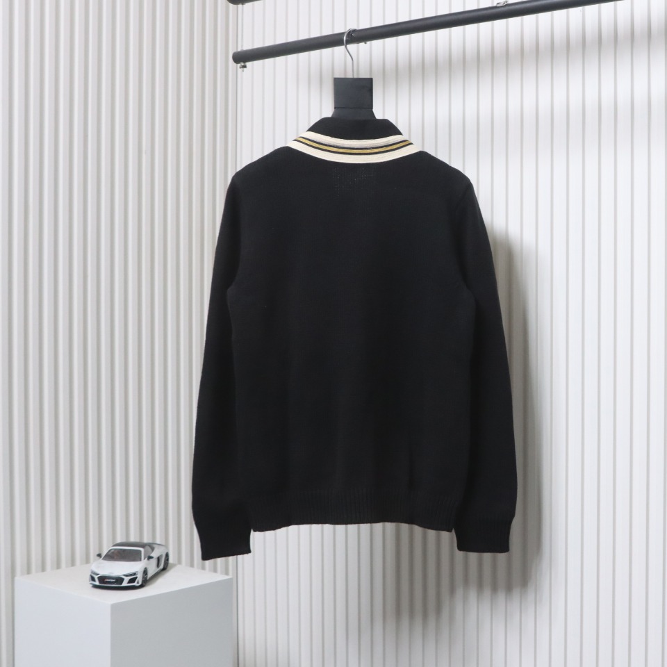 Gucci 22ss Bee Knit Cardigan Jacket Black