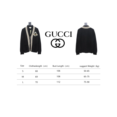 Gucci 22ss Bee Knit Cardigan Jacket Black 02