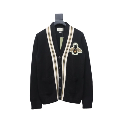 Gucci 22ss Bee Knit Cardigan Jacket Black 01