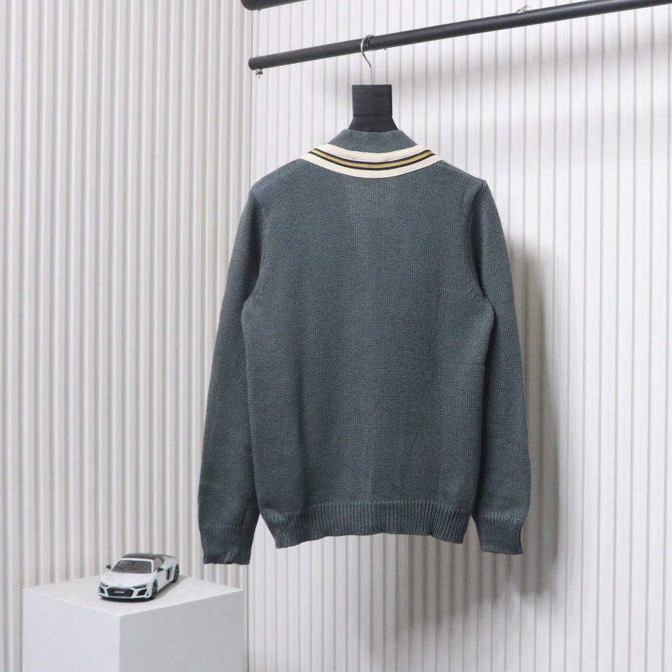 Gucci 22ss Bee Knit Cardigan Jacket Grey