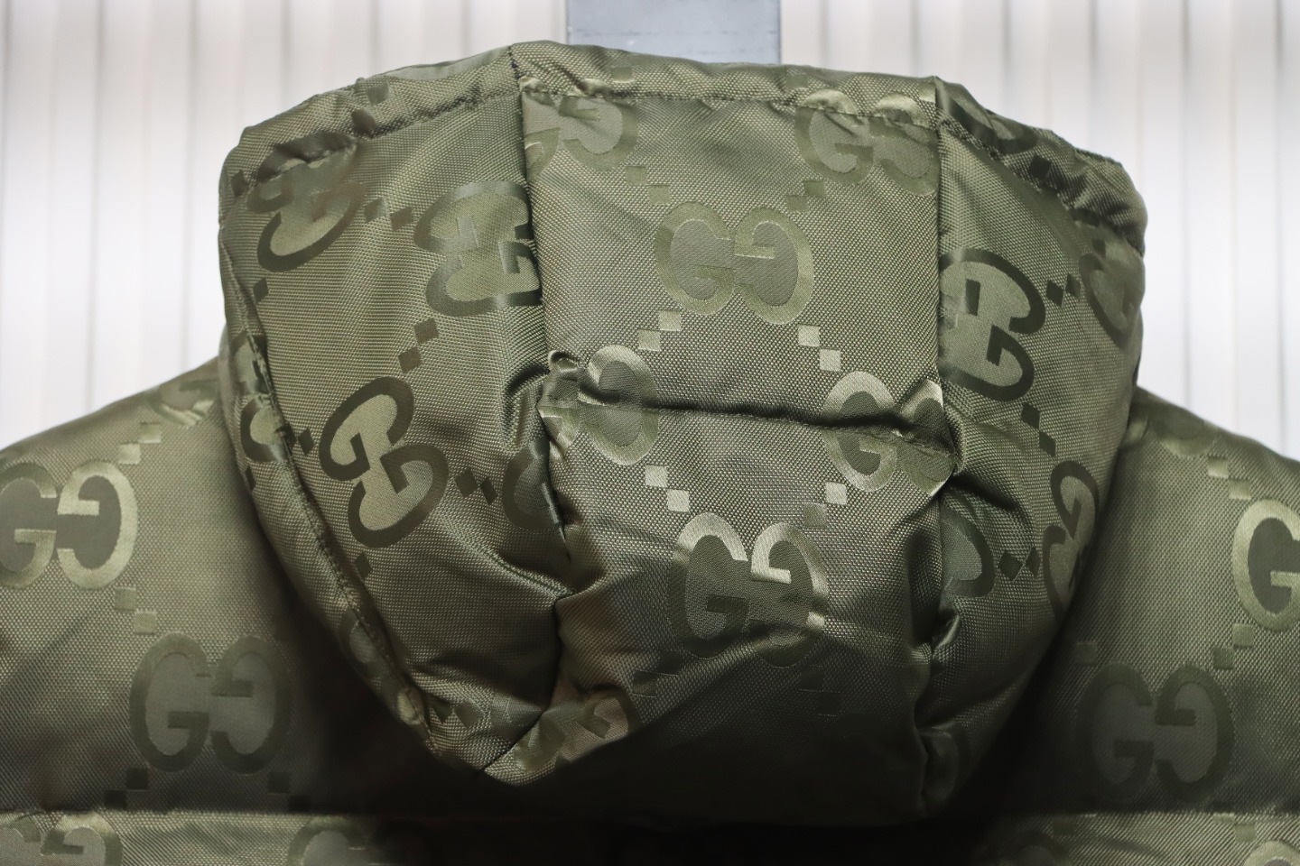 Gucci 23FW Big GG Obscure Jacquard Down Vest Green