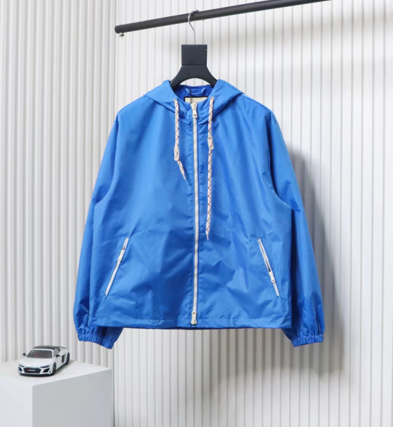 Gucci 24Fw 1921G Lettering Nylon Hooded Jacket