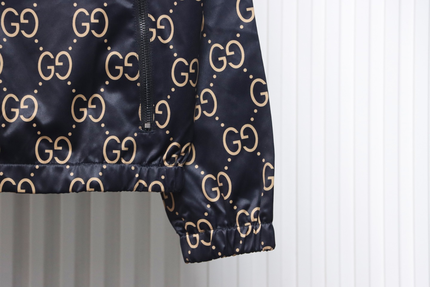 Gucci 24Fw All Over Jacquard Double G Woven Hooded Jacket Brown