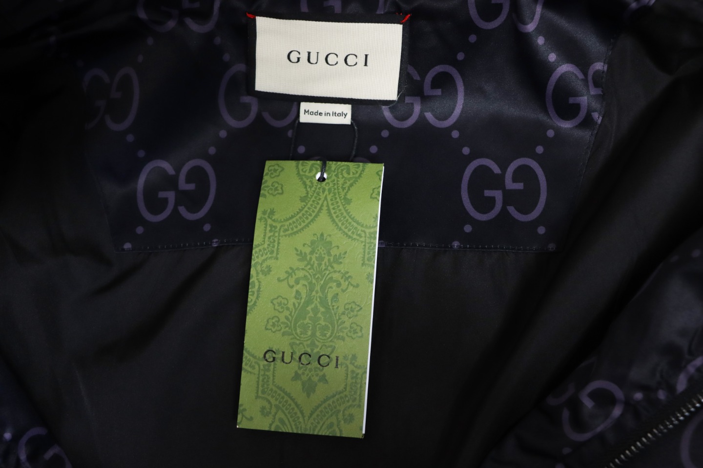 Gucci 24Fw All Over Jacquard Double G Woven Hooded Jacket Dark Purple