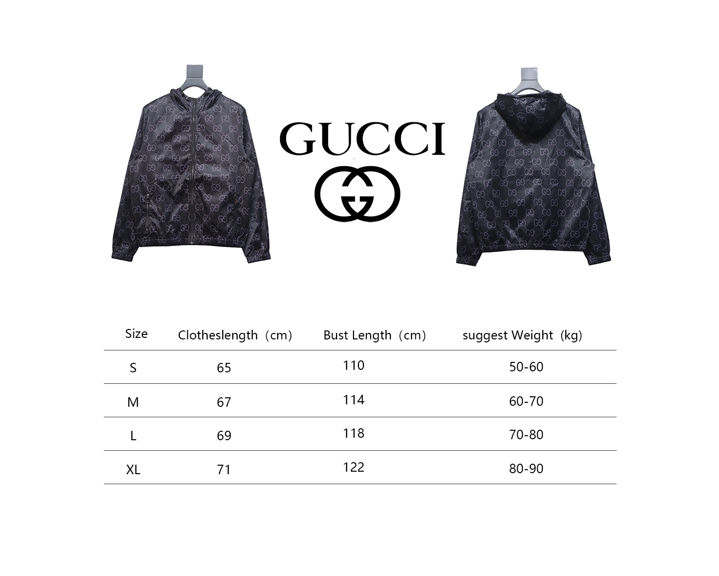 Gucci 24Fw All Over Jacquard Double G Woven Hooded Jacket Dark Purple
