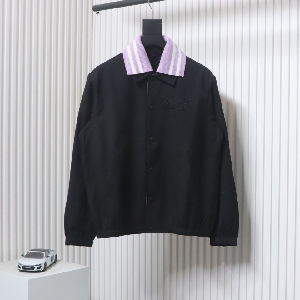 Gucci 24FW Double Collar Detachable Jacket