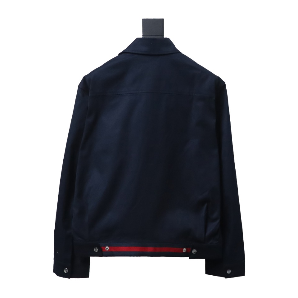 Gucci 24Fw Double G Jacquard Lined Jacket Dark Blue