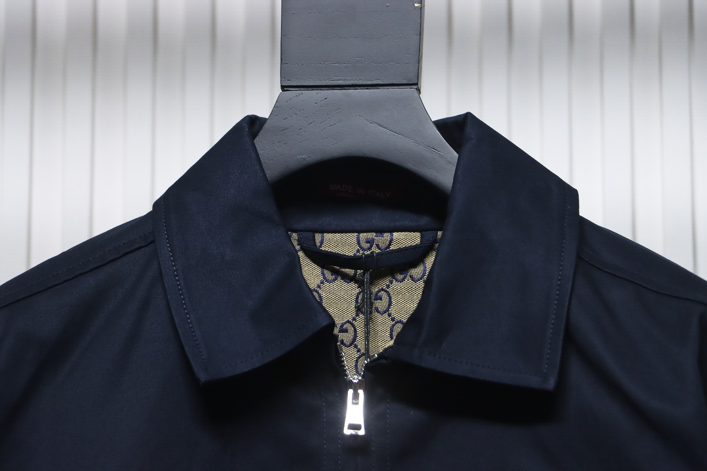 Gucci 24Fw Double G Jacquard Lined Jacket Dark Blue