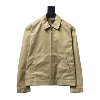 Gucci 24Fw Double G Jacquard Lined Jacket Dark Khaki 01