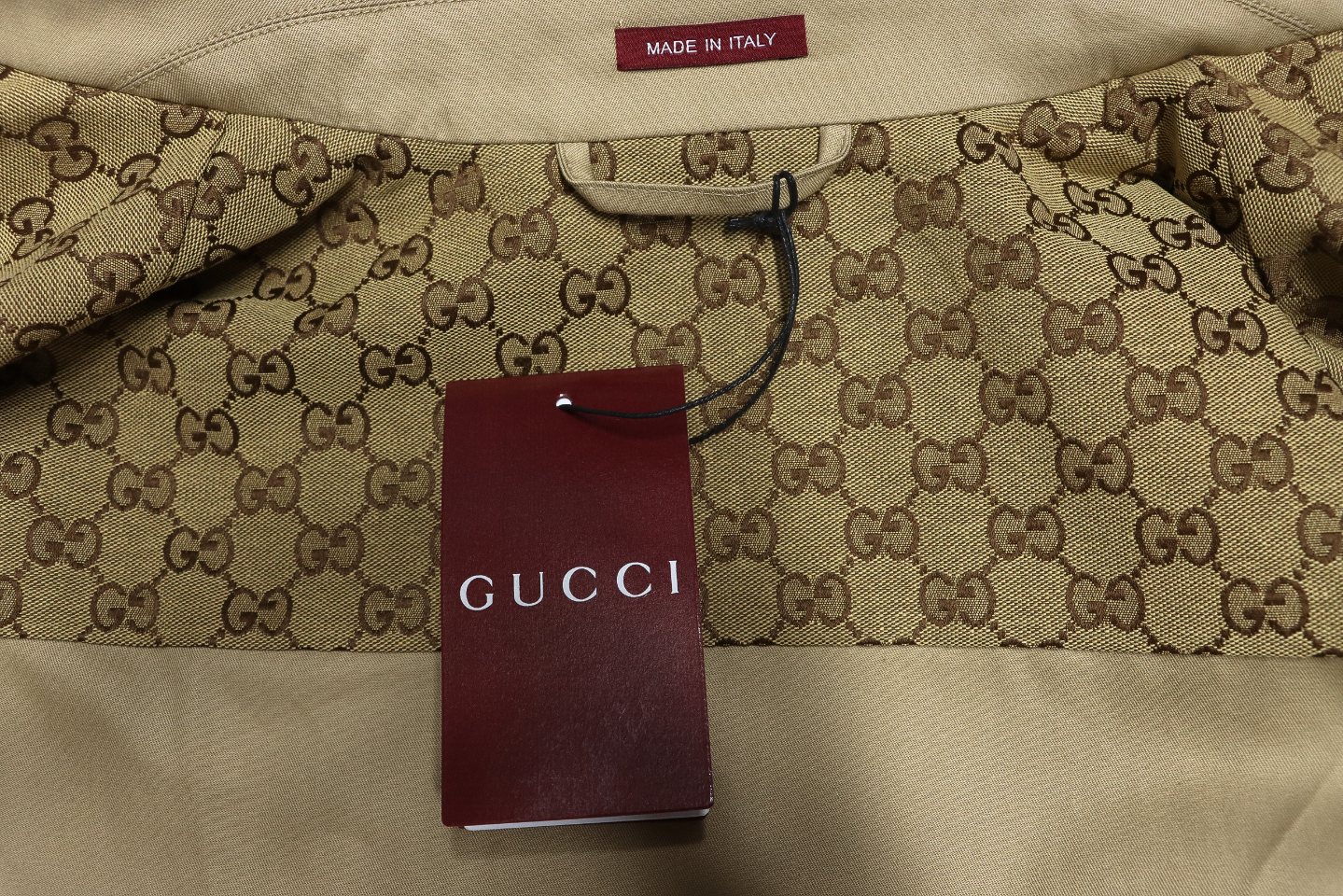 Gucci 24Fw Double G Jacquard Lined Jacket Dark Khaki