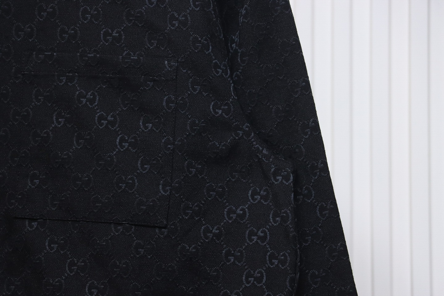Gucci 24Fw Double G Jacquard Pocket Shirt Jacket Black