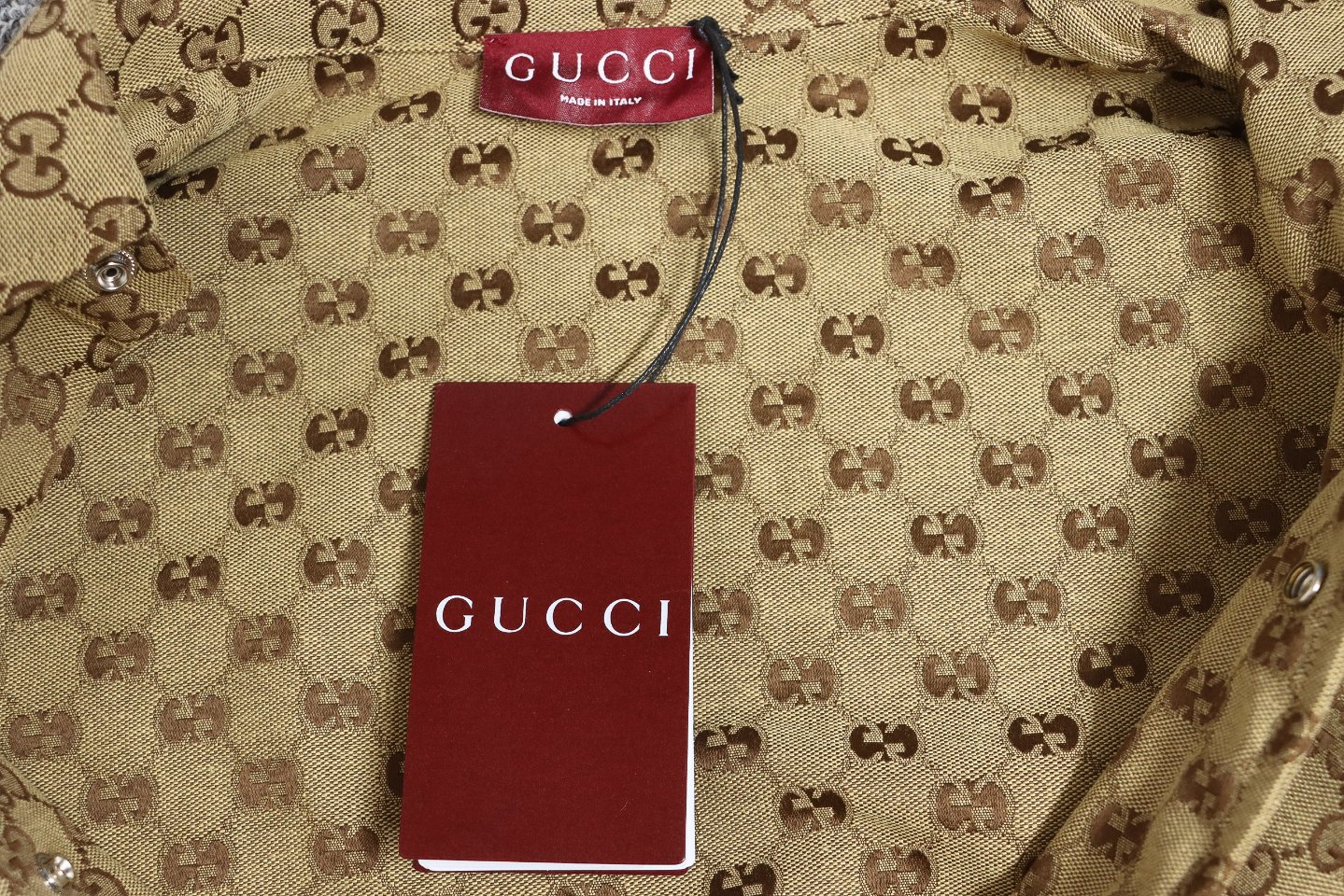 Gucci 24Fw Double G Jacquard Pocket Shirt Jacket Brown