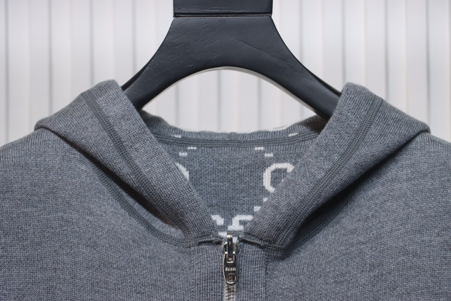 Gucci 24Fw Double G Jacquard Reversible Hooded Jacket