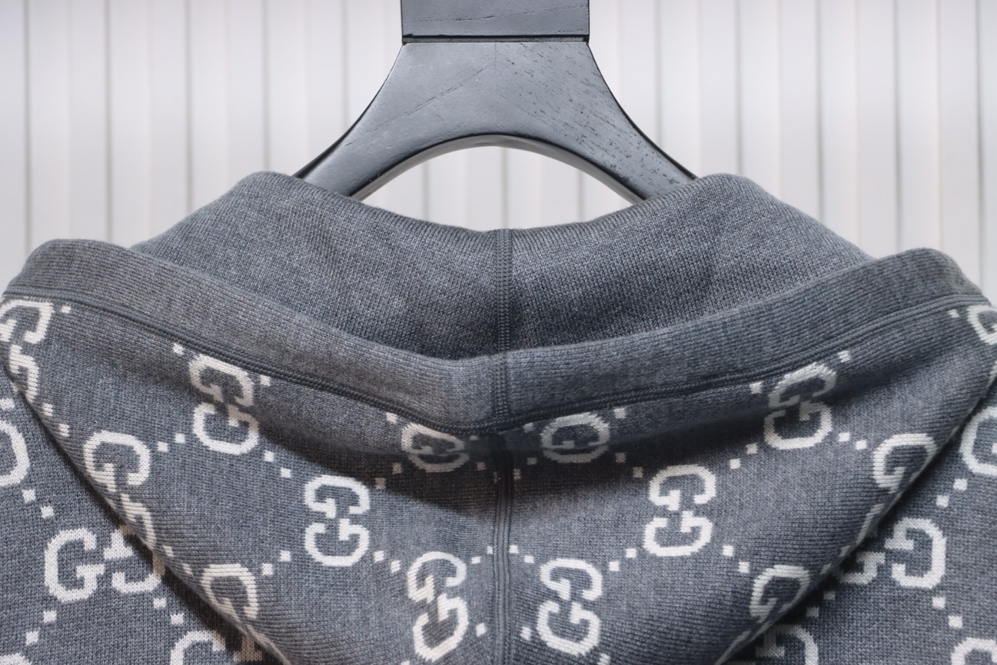 Gucci 24Fw Double G Jacquard Reversible Hooded Jacket