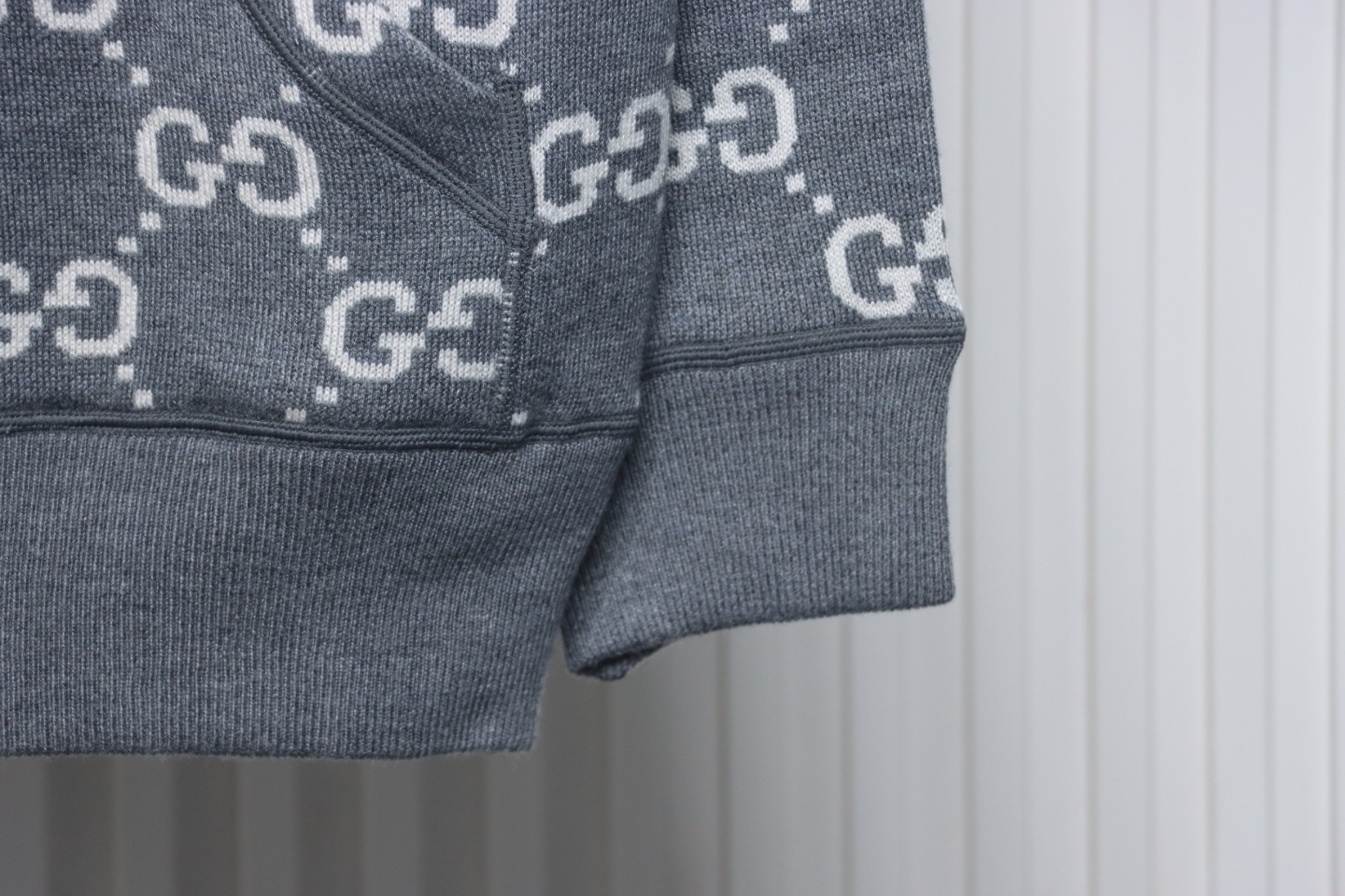 Gucci 24Fw Double G Jacquard Reversible Hooded Jacket