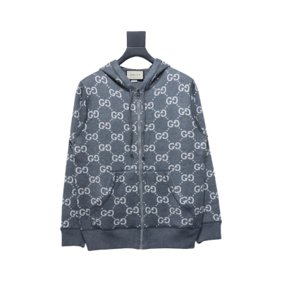 Gucci 24Fw Double G Jacquard Reversible Hooded Jacket 01
