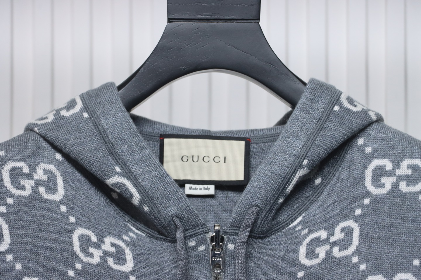 Gucci 24Fw Double G Jacquard Reversible Hooded Jacket