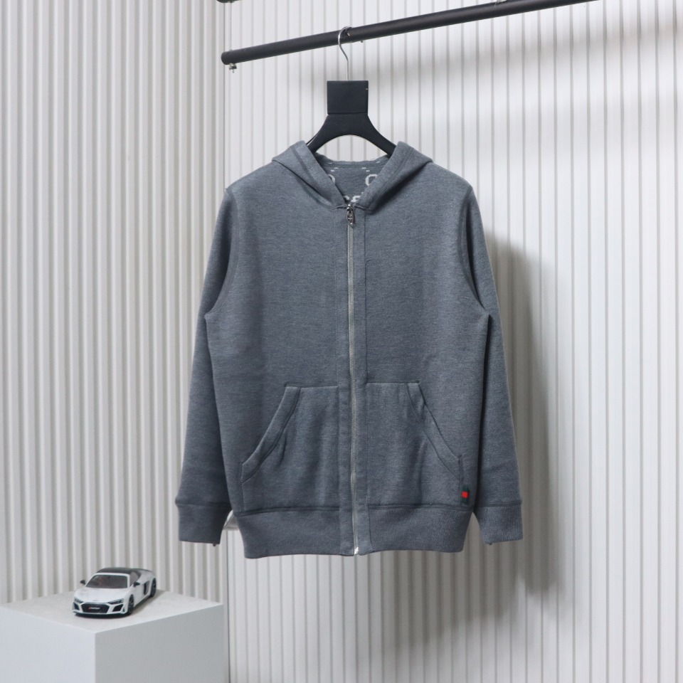 Gucci 24Fw Double G Jacquard Reversible Hooded Jacket