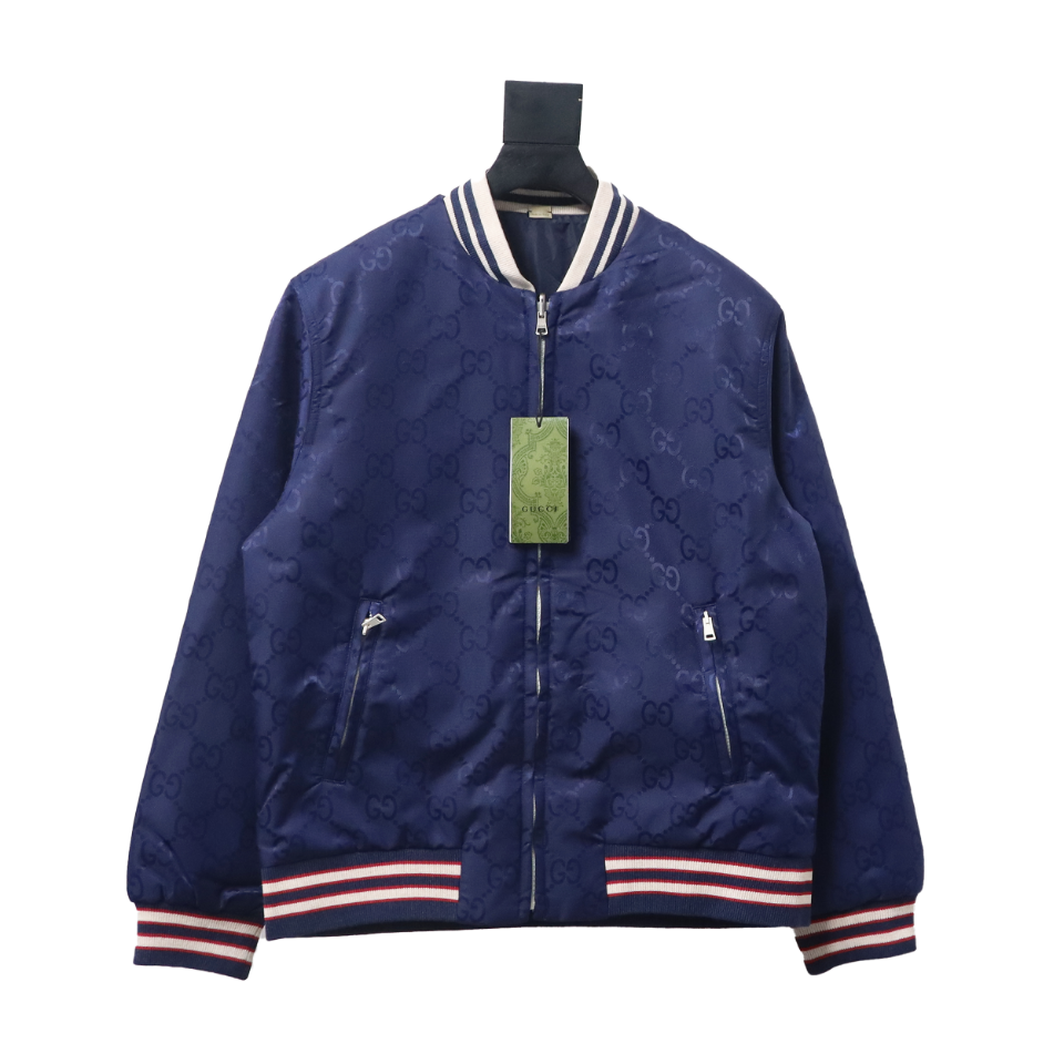 Gucci 24Fw Double G Jacquard Reversible Jacket