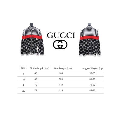 Gucci 24Fw Double G Jacquard Striped Zip-Up Sweater Jacket 02