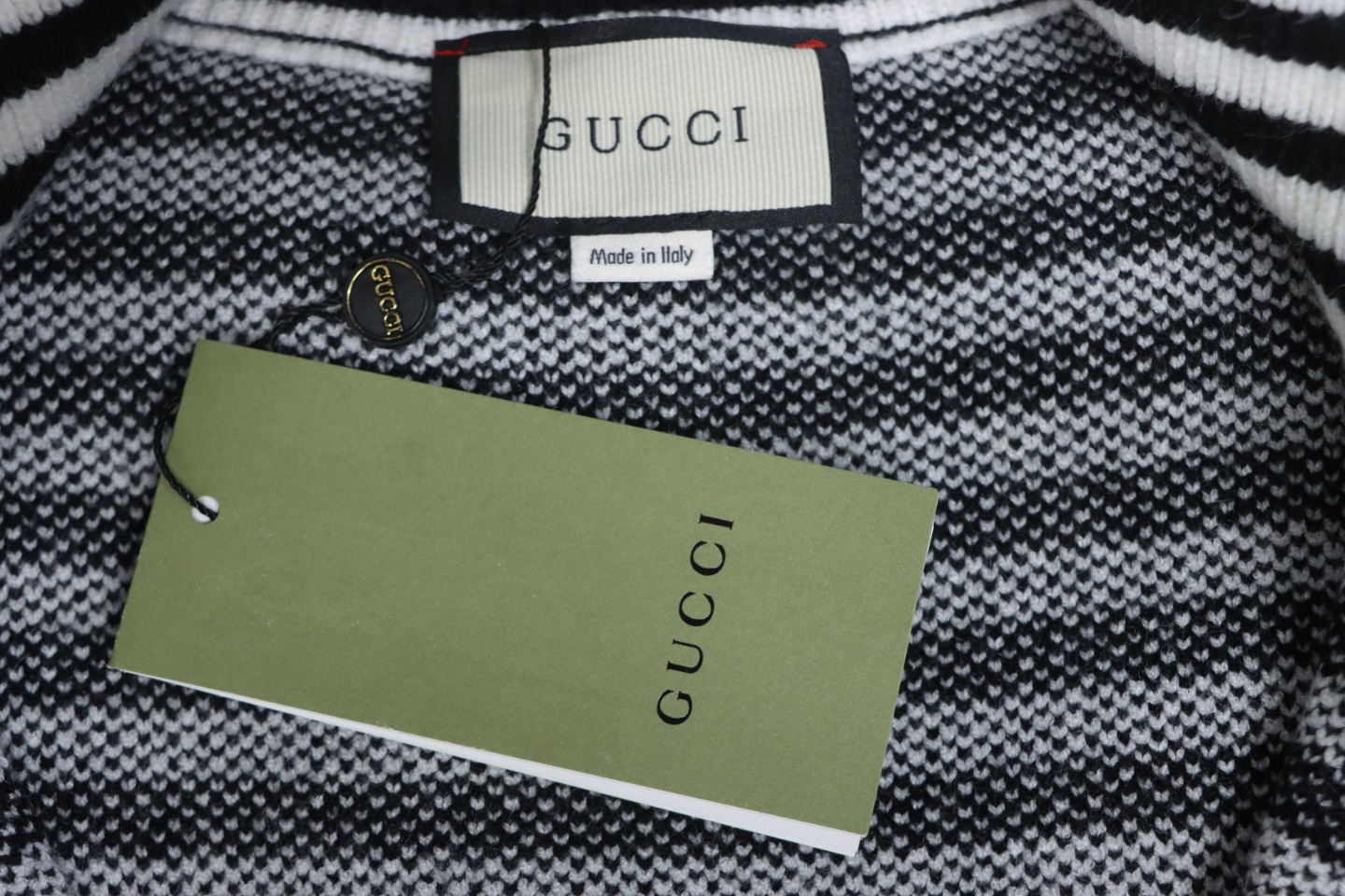 Gucci 24Fw Double G Jacquard Striped Zip-Up Sweater Jacket
