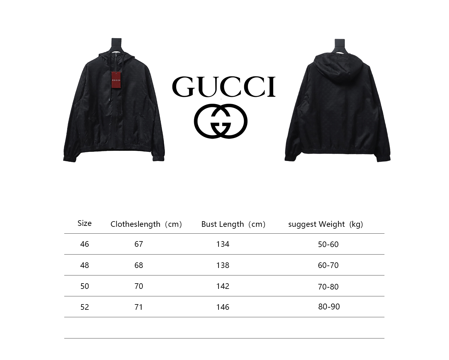 Gucci 24Fw Double G Lightweight Hooded Jacket