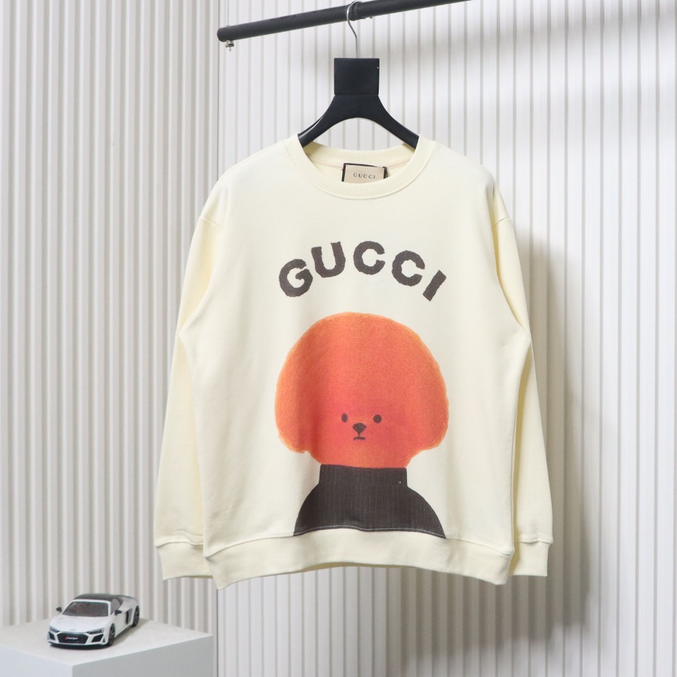 Gucci 24Fw Funny Cartoon Series Printed Round Neck Sweatshirt Cartoon Puppy