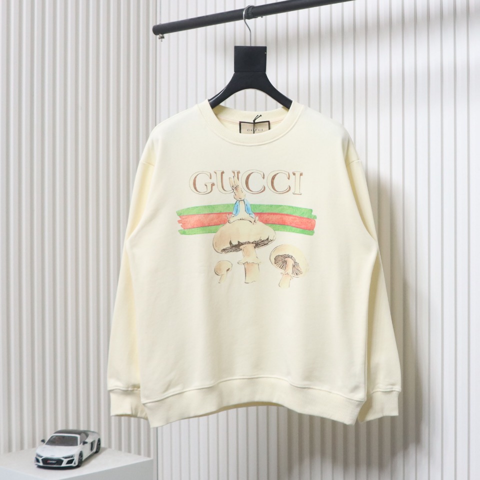 Gucci 24Fw Funny Cartoon Series Printed Round Neck Sweatshirt Mushroom